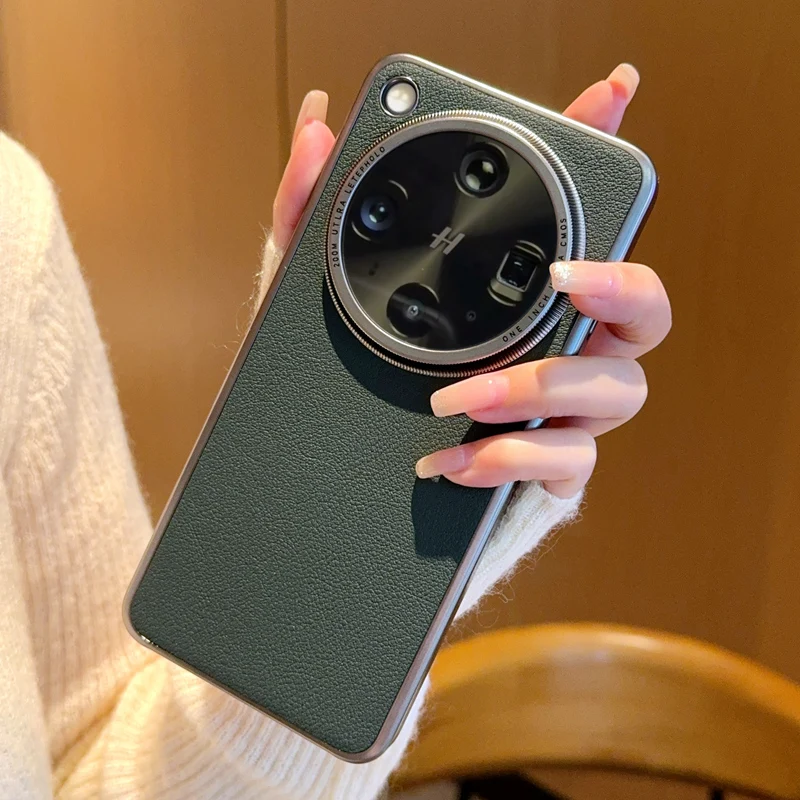 For OPPO Find X8 Ultra,X8s,S8s Plus Case Fashion Lichee Pattern PU Leather +Electroplate Frame Cover For Oppo Find X 8 Ultra