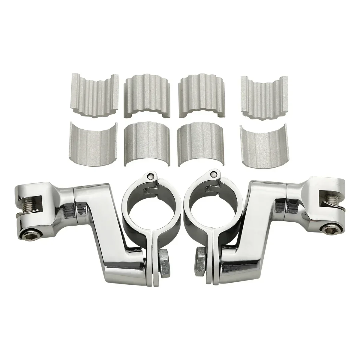 For Harley Yamaha Kawasaki Honda Gold Wing GL1800 2001-2017 22mm 35mm Universal Front Foot Pegs Clamps Motorbike Acsessories