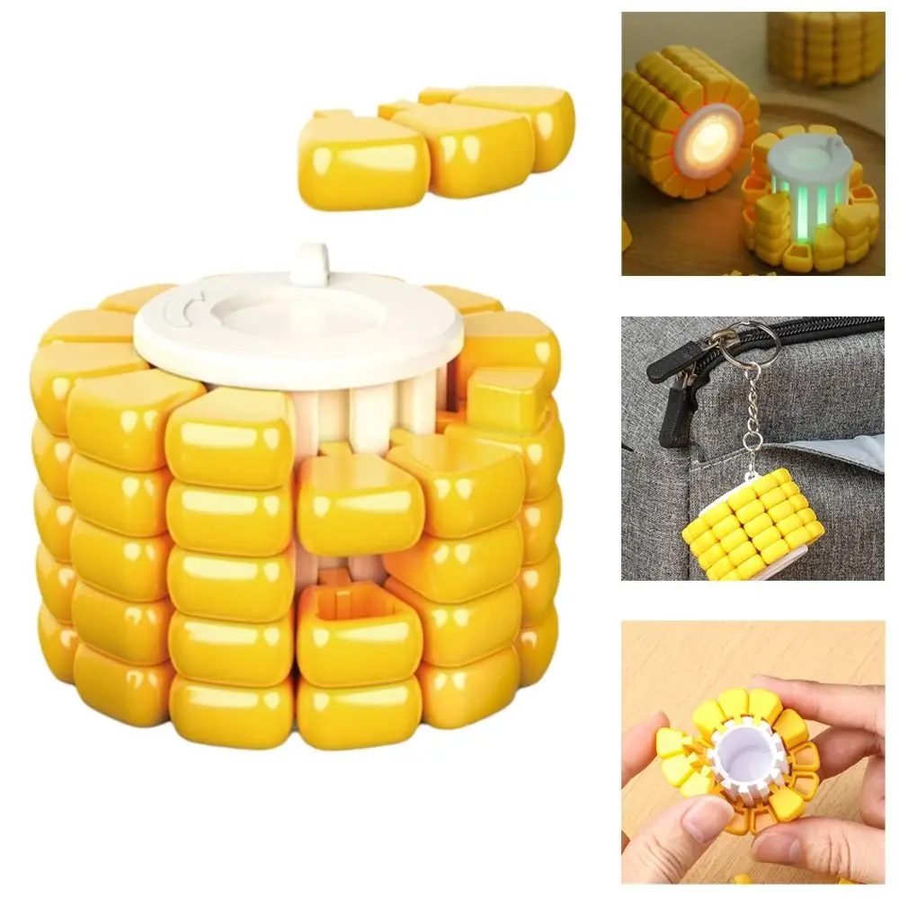 

Developmental With Light 3D Puzzle Pendant Stress Relieving Multi Change DIY Assemble Puzzle Corn Magic Cube Adult
