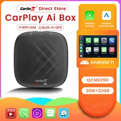 CarlinKit Mini CarPlay Ai TV Box Android 11 QCM2290 4G LTE Wifi Bluetooth Connect Wireless CarPlay Android Auto Streaming Box