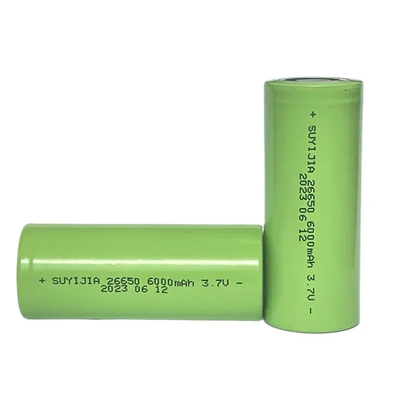 Original New 26650 Battery 6000mAh 3.7V 20A Lithium-ion Rechargeable Battery Suitable for 26650 LED Flashlights and Cameras Toys