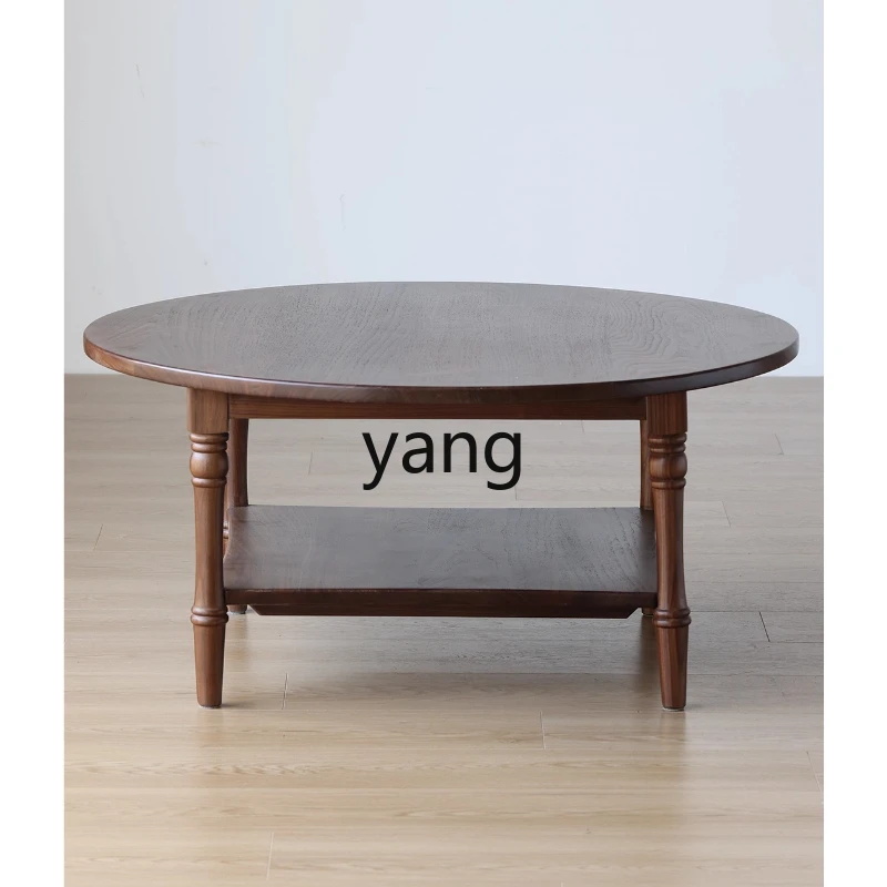 

YHM Retro Living Room Furniture Solid Wood Small Tea Table Simple