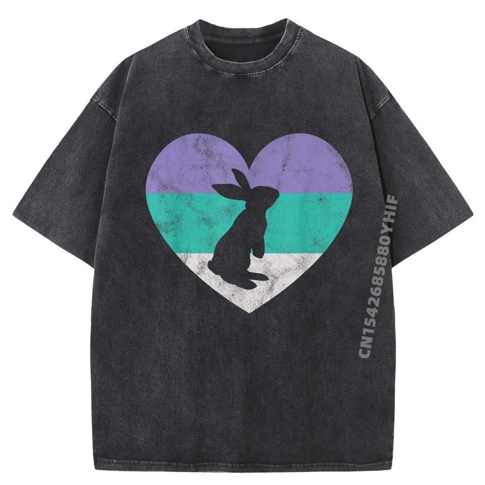 

Новейшая футболка с принтом, рубашка с кроликом для футболок, повседневная женская футболка с рисунком, мужская уличная стираная футболка