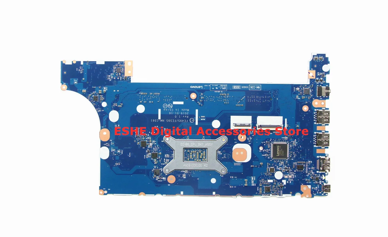 NM-C061 For Lenovo ThinkPad E495 E595 Laptop Motherboard 02DM027 02DM026 02DM025 With R3-3200U R5-3500U R7-3700U DDR4 100% Test