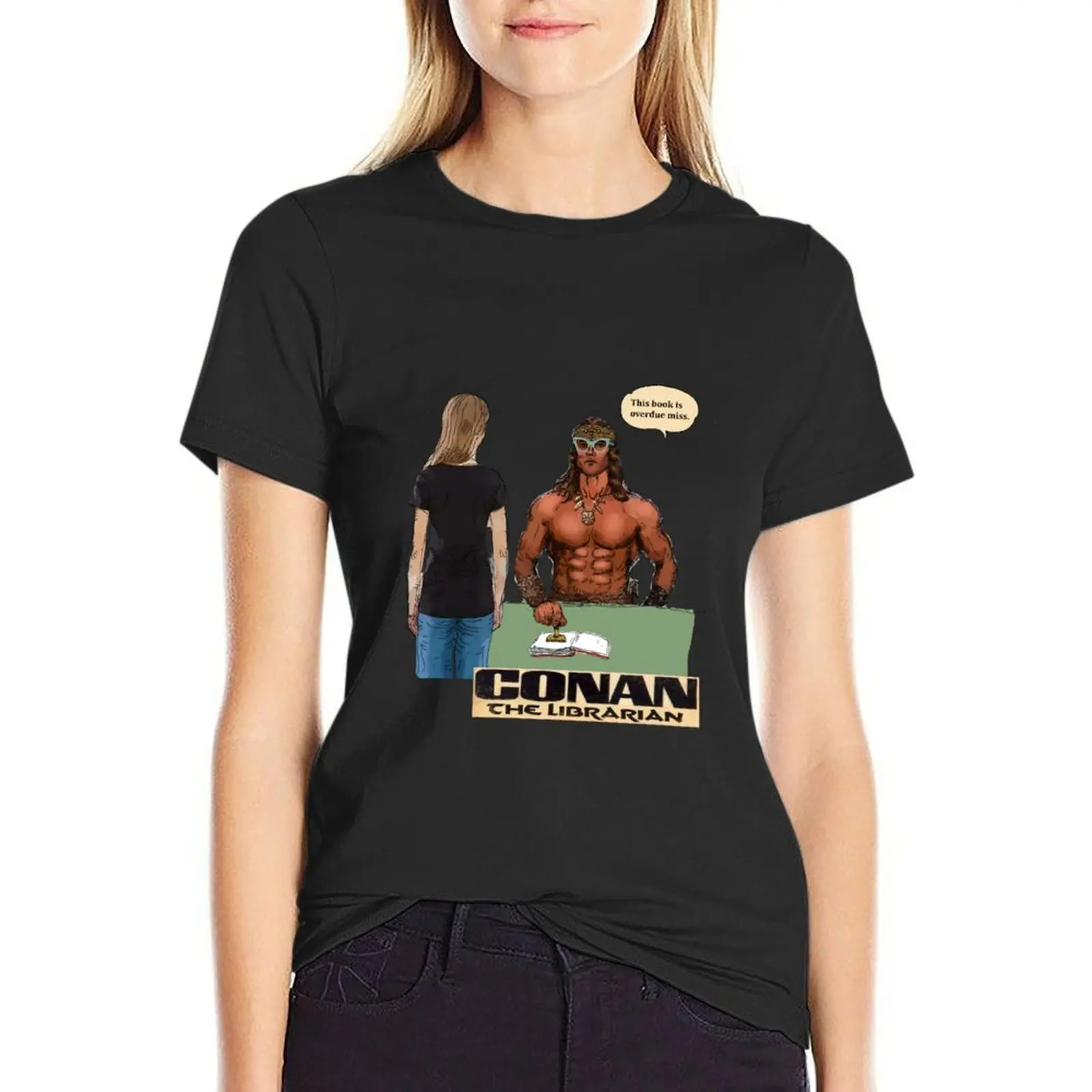 

Conan the Librarian 2 T-Shirt tops quick drying oversized western t-shirt dress for Women