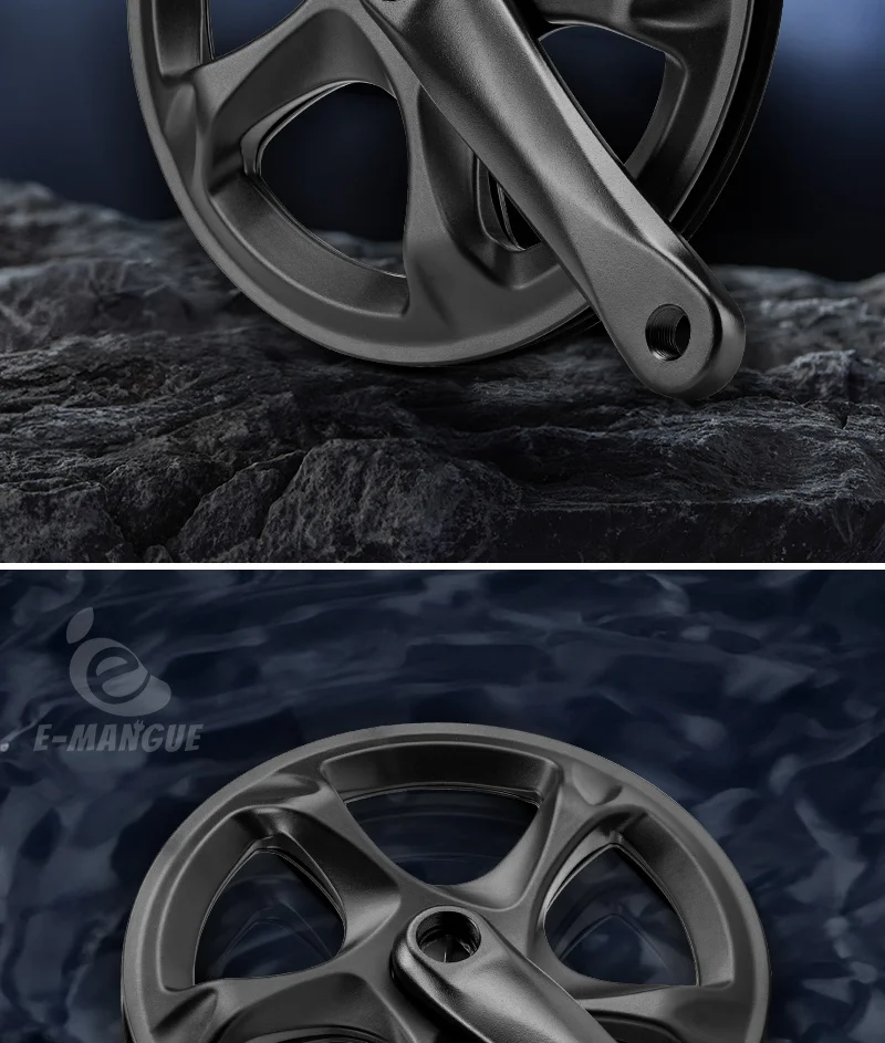 Fahrradkurbelgarnitur 52T Einzelkettenblatt Fahrrad 152mm Kurbelarmsatz für 6/7/8 Gänge City Bike, Fat Bike, E-Bike, Faltradzubehör – Detail 2