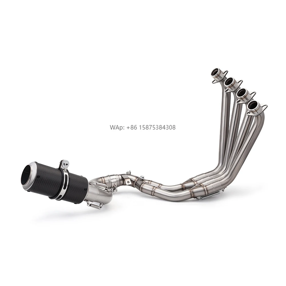 Motorcycle Exhaust System Front Link Pipe Slip on 51mm Muffler for CB650F CB650R CBR650 CBR650F 2014 - 2025 Two Oxygen Sensors