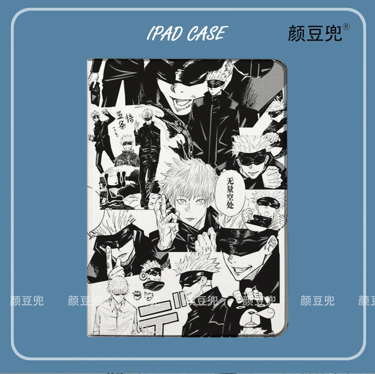 Gojo Sato Anime Jujutsu Kaisen Case Para iPad Air 4 5 10.9 Mini 5 6 para 2022 12.9 Capa de silicone de luxo para iPad Air 4 5 10, 9 polegada