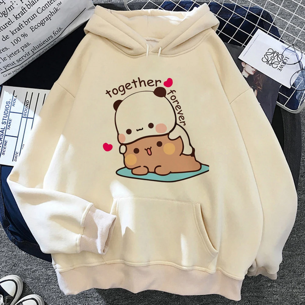 Bubu Dudu hoodie wanita estetika streetwear lucu 90s berkerudung kemeja tracksuit wanita Kawaii menarik