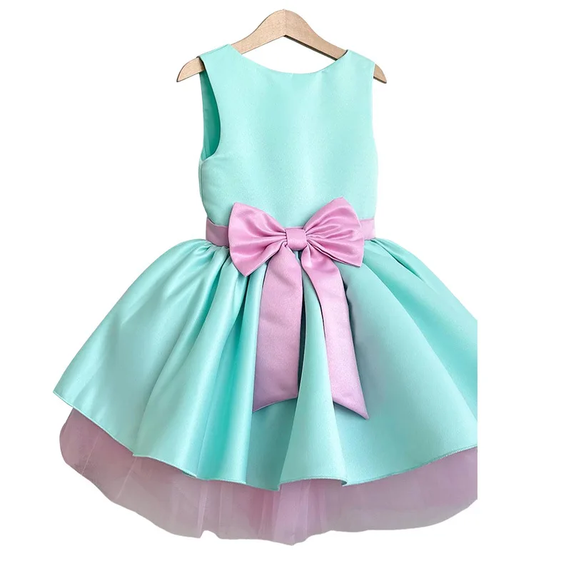 

Girls Birthday Princess Dress with Bow Elegant Tutu Gown for 1st Birthday Party Hosting & Pageant Toddler Girl Dresses Clothes