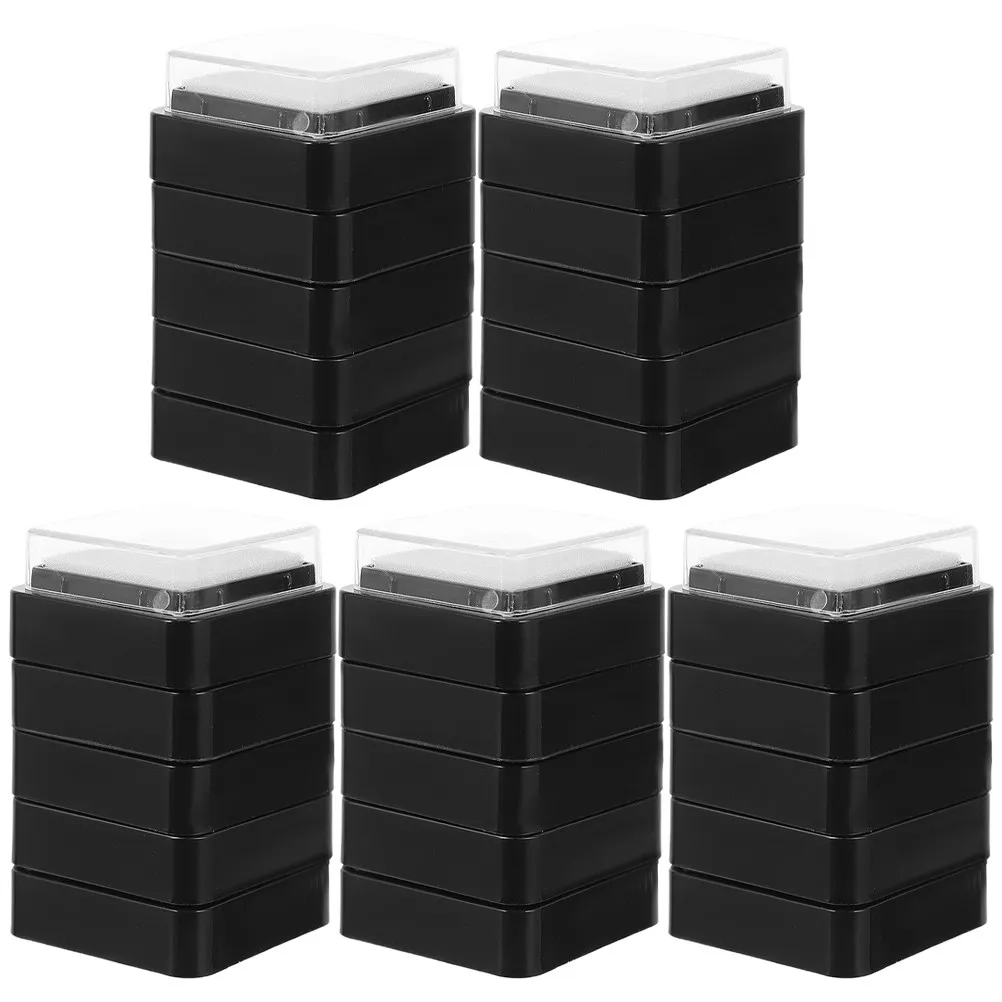 25Pcs Craft For Ink Pad For Journaling Scrapbook Blank Square Scrapbooking Fabric Wood Paper Fingerprint