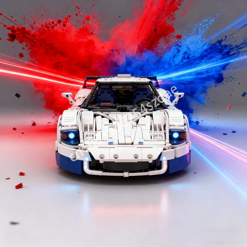 

3979 шт. MOC Maserati 1 8 белая техническая модель здания Рождественский подарок блоки игрушечная конструкция DIY творческая идея детский день рождения