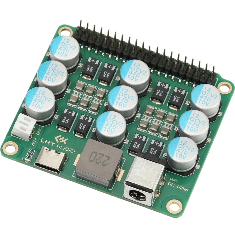 Hifi audio raspberry pi pi4/5 dc power supply filter purifier noise reduction upgrade expansion module board