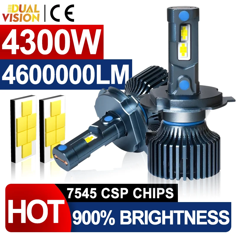 

Dualvision K5C H4 H7 LED Canbus 7545 CSP чипы Автомобильная фара 6000K H1 H11 H8 H9 9005 9006 HB3 HB4 9012 HIR2 2 шт. Мини противотуманные фары