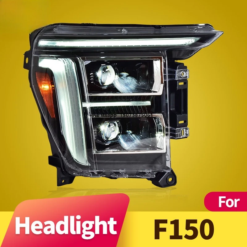 

LED Dual Beam Headlight for F150 2021-2025 DRL Sequential Turn Signal Projector Lens Assembly