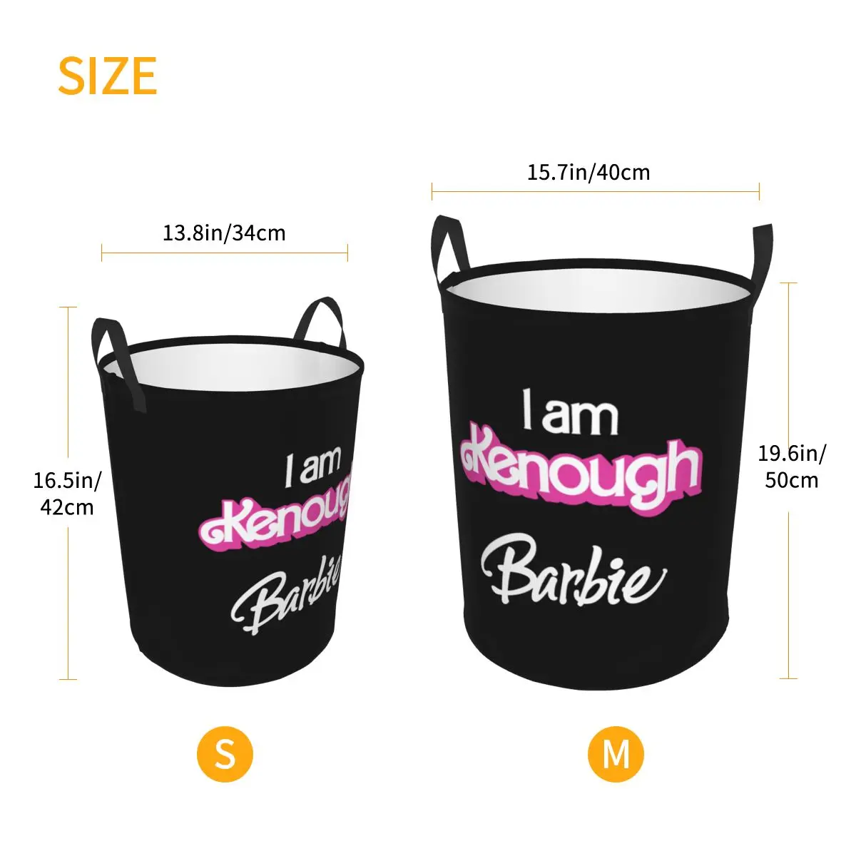 Customized Barbie Laundry Basket Foldable Large Capacity Clothes Storage Bin Baby Hamper