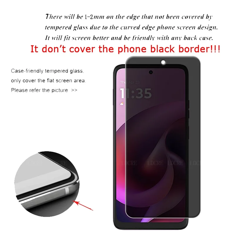 4/3/2/1 قطعة ل Moto G 2026 زجاج موتورولا موتو G 2026 واقي للشاشة 9H واقي الخصوصية مكافحة التجسس الزجاج المقسى موتو G 2026 #2