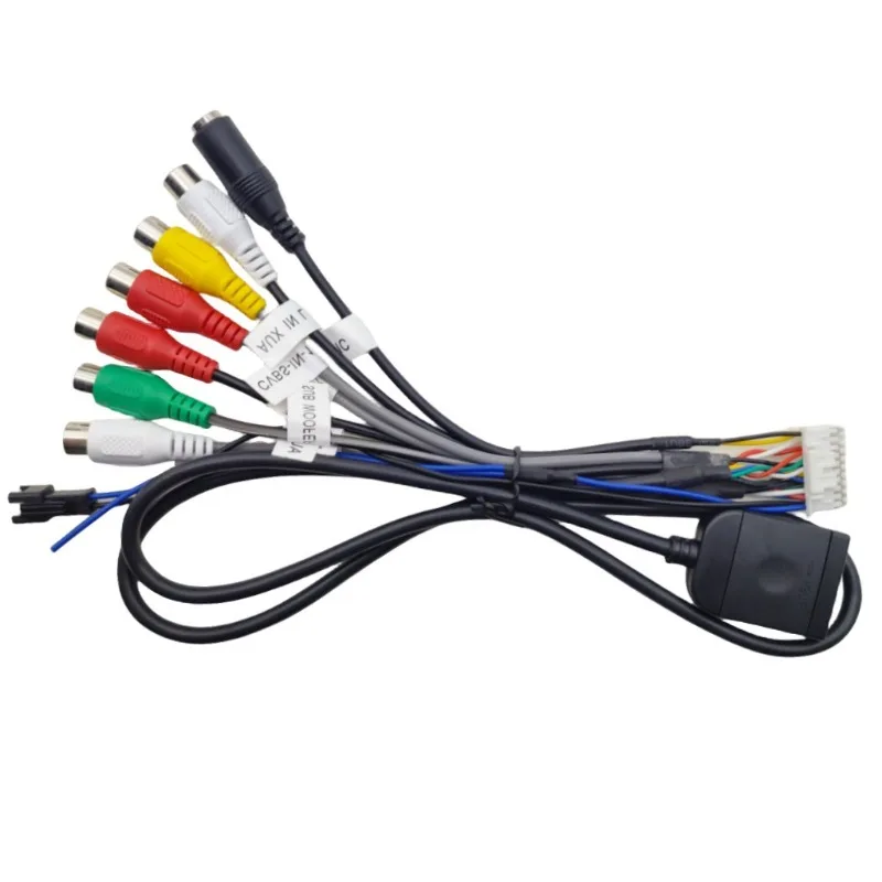 

20P Plug Stereo Radio RCA Output AUX MIC Connector Adaptor Subwoofer FanCable 4G SIM Card Slot Cable Car Electronics Accessories