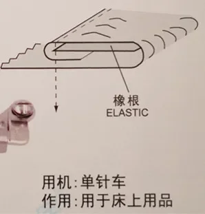 Dispositivo de envoltura de bordes de ropa de cama Dayu Dayu503, tubo de tracción, aguja única, rizador plano de coche, tubo de tracción de roble, tubo de goma