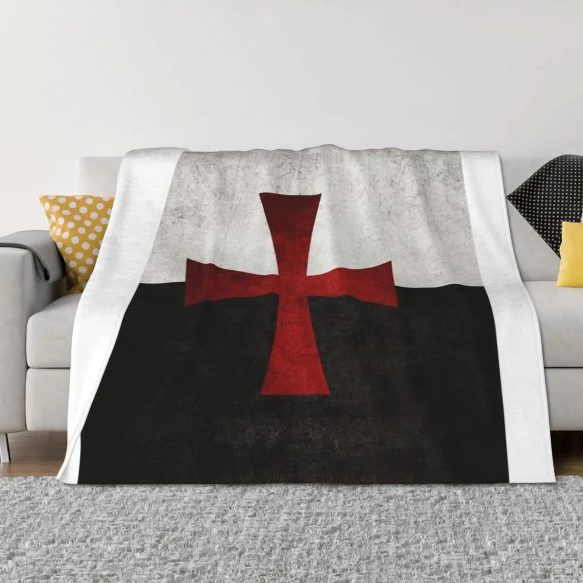 

Templar Flag Throw Blanket Weighted Plush Sofa Throw Blankets
