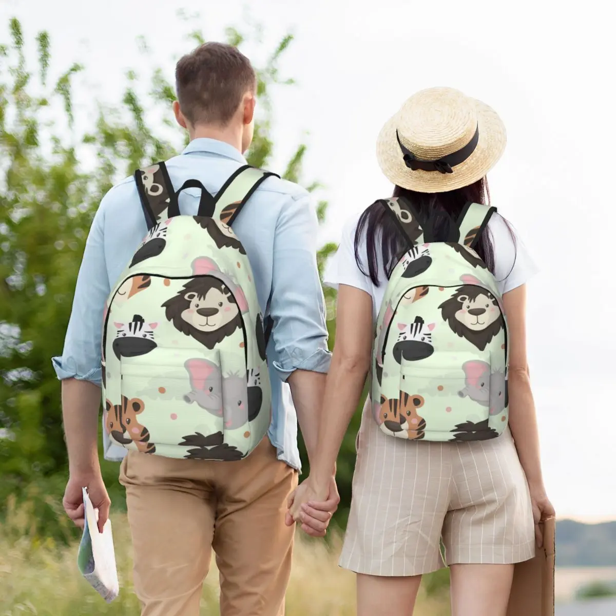 Schoolbag Student Backpack Cute Wild Animal African Safari Shoulder Backpack Laptop Bag School Backpack