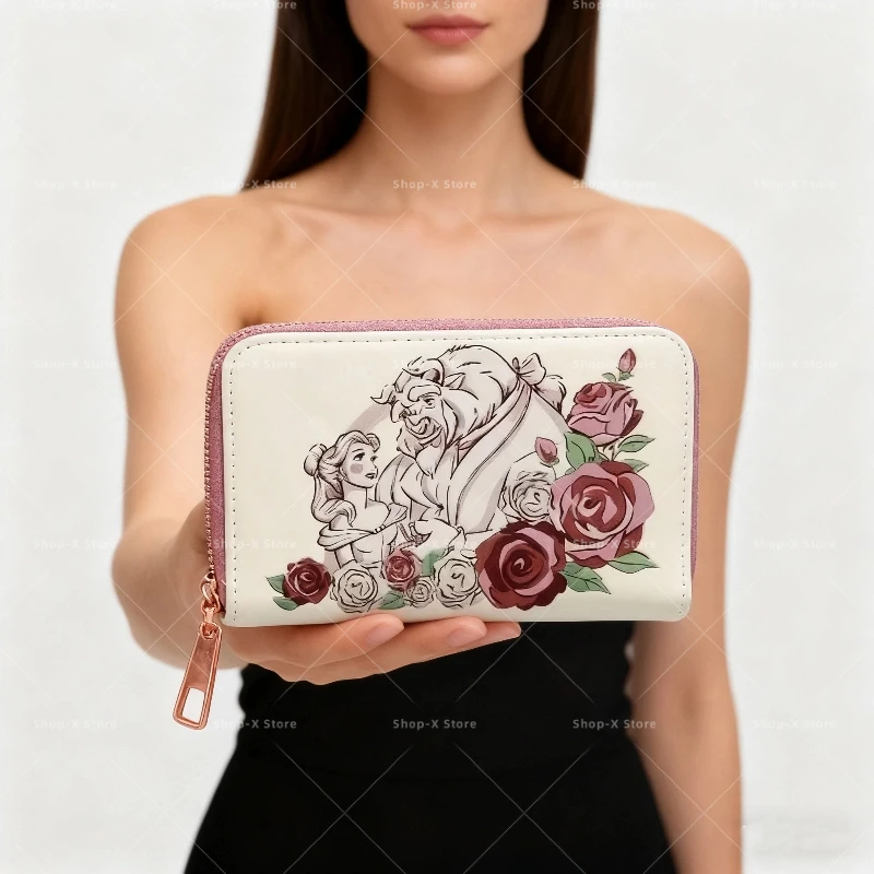 

Disney Loungefly милый мультфильм Красавица и чудовище стильный кошелек с вышивкой сумка для карт сумка для хранения портмоне модные подарки для девочек