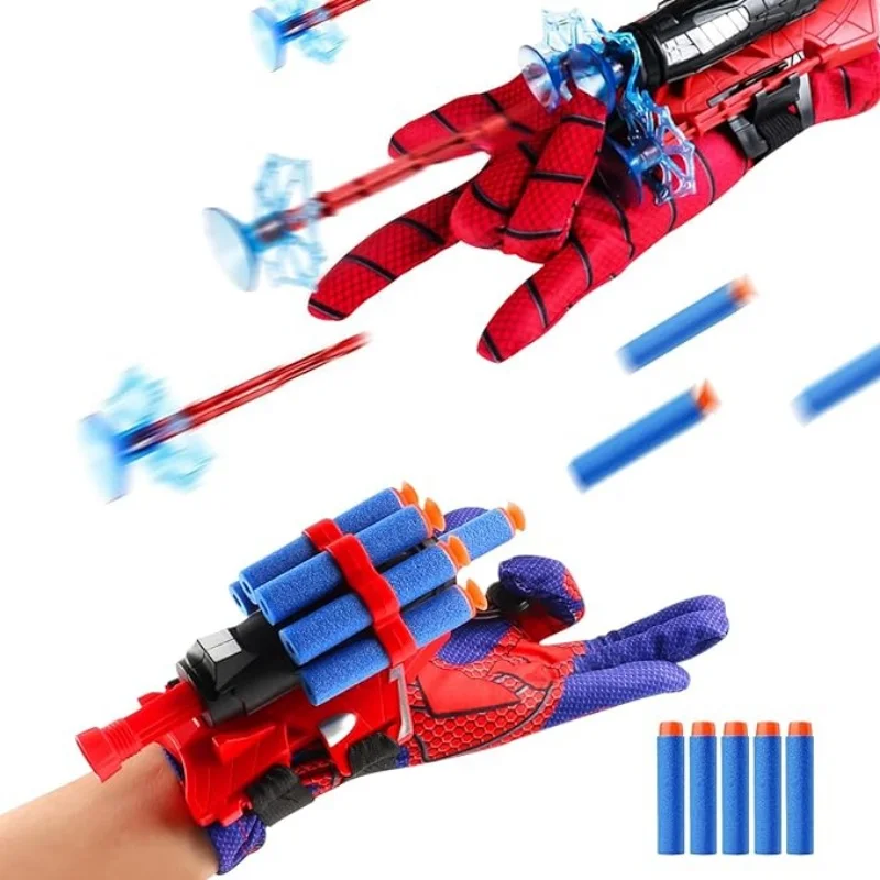 

2 Pieces Spider Web Shooter Hero Launcher Wrist Playset, RPG Rocket LauncherGlovesWith Wrist Toys, Fun Decorations, Kids Wrist P