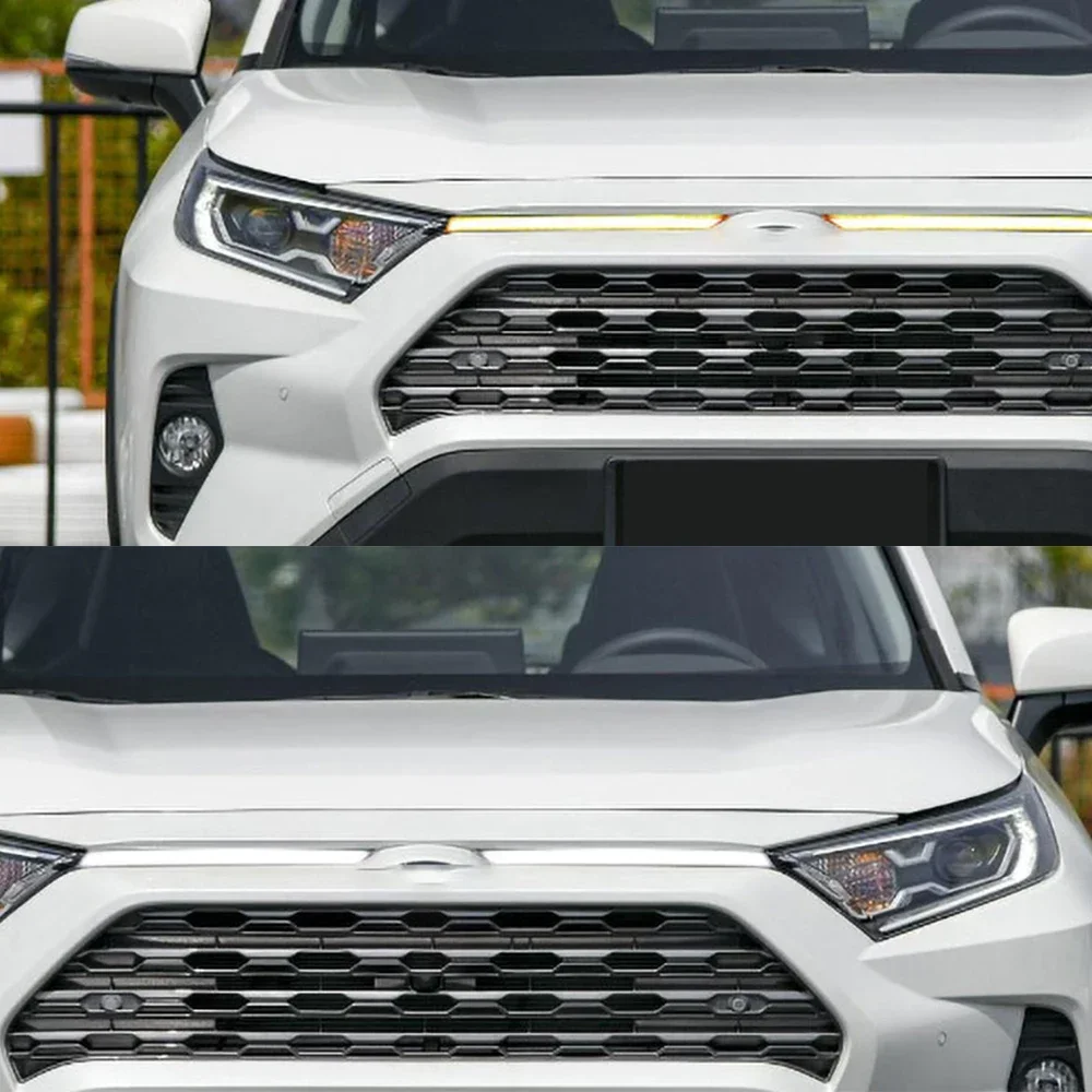 

For Toyota RAV4 2019 2020 Yellow Turn Signal Function 12V Car DRL LED Daytime Running Light Automobile Cover Decoration Light