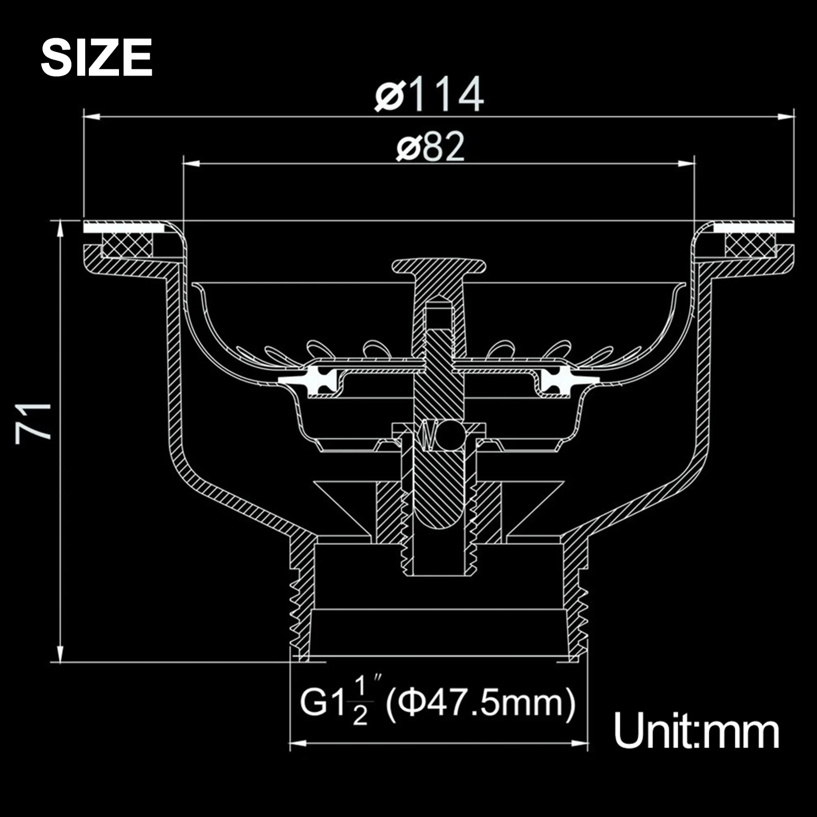 114mm Sink Dish Drainer Strainer Drain Kit For Single Bowl Kitchen Sink Drainage Waste Kit Stainless Steel Gold Plated Filter