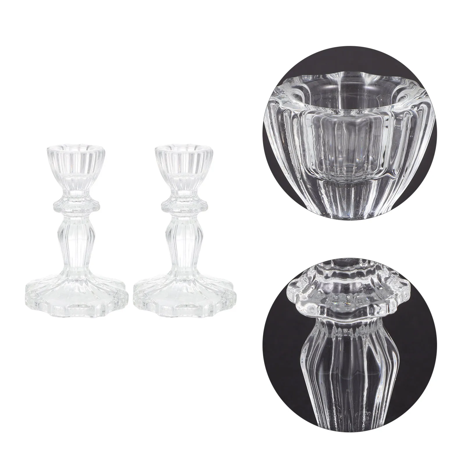 2 قطعة حامل زجاجي حامل شفاف طويل القامة لعيد الشكر وعيد الميلاد وحفلات الزفاف وأجواء الطعام على الطراز العتيق