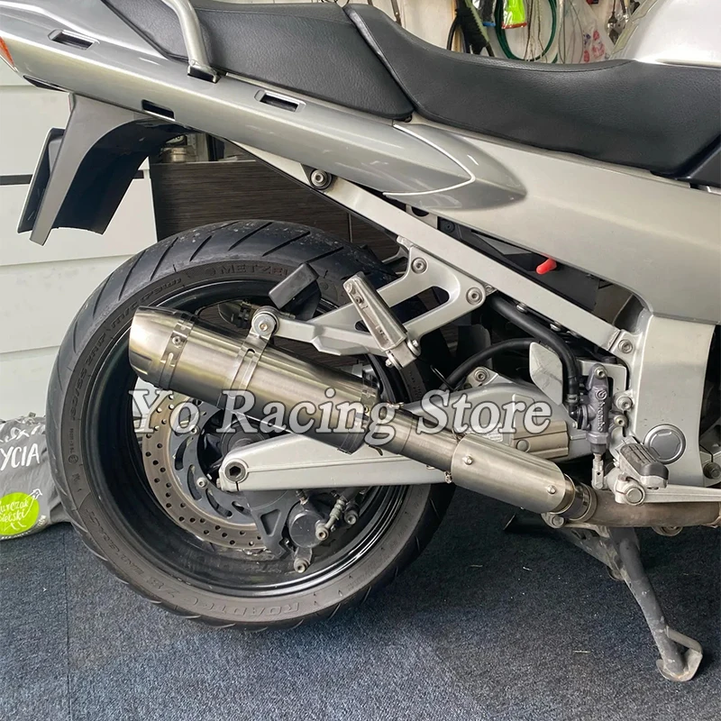 Slip On For Yamaha FJR 1300 FJR1300 2001- 2022 Motorcycle Exhaust Left And Right Escape Muffler With Double Middle Link Pipe