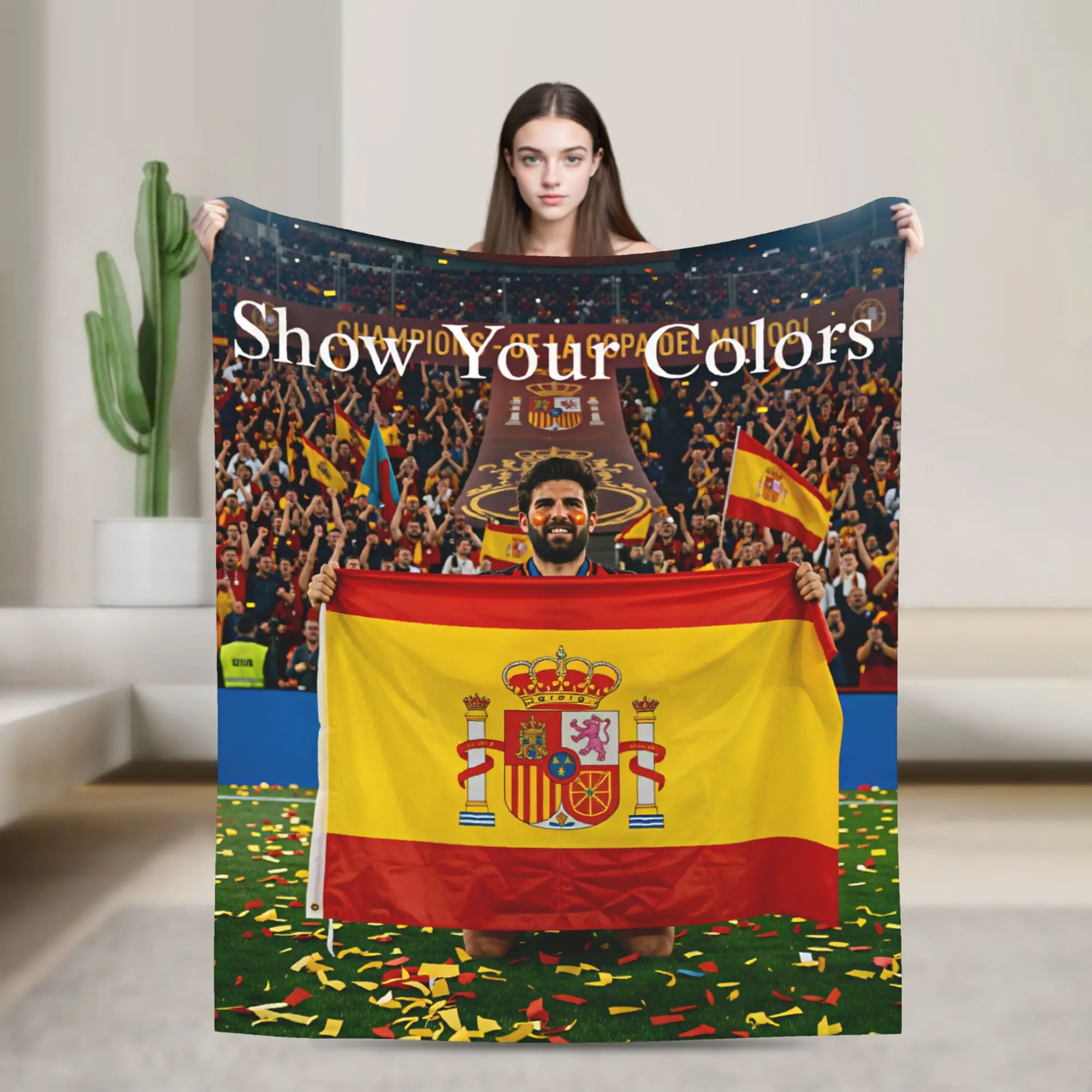 Warm Soft Blanket Travel Office make spain great again  Bedding Throws  Flannel Bedspread For Couch Chair Fluffy Sofa Bed Cover