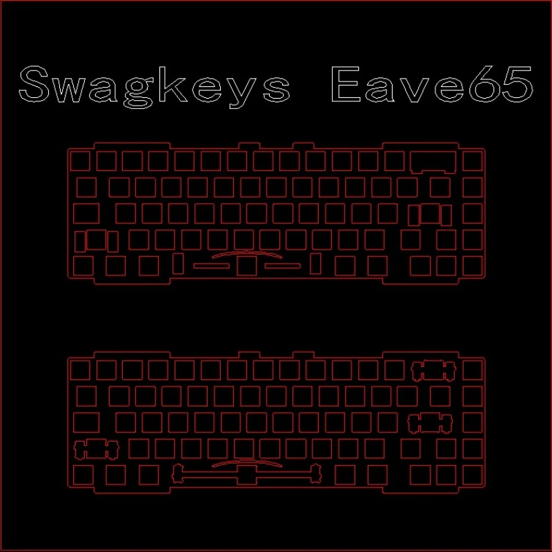 

Swagkeys Eave65 позиционирующая пластина для механической клавиатуры, индивидуальный ПК, POM PP FR4, карбоновая алюминиевая латунная пластина, аксессуары для клавиатуры