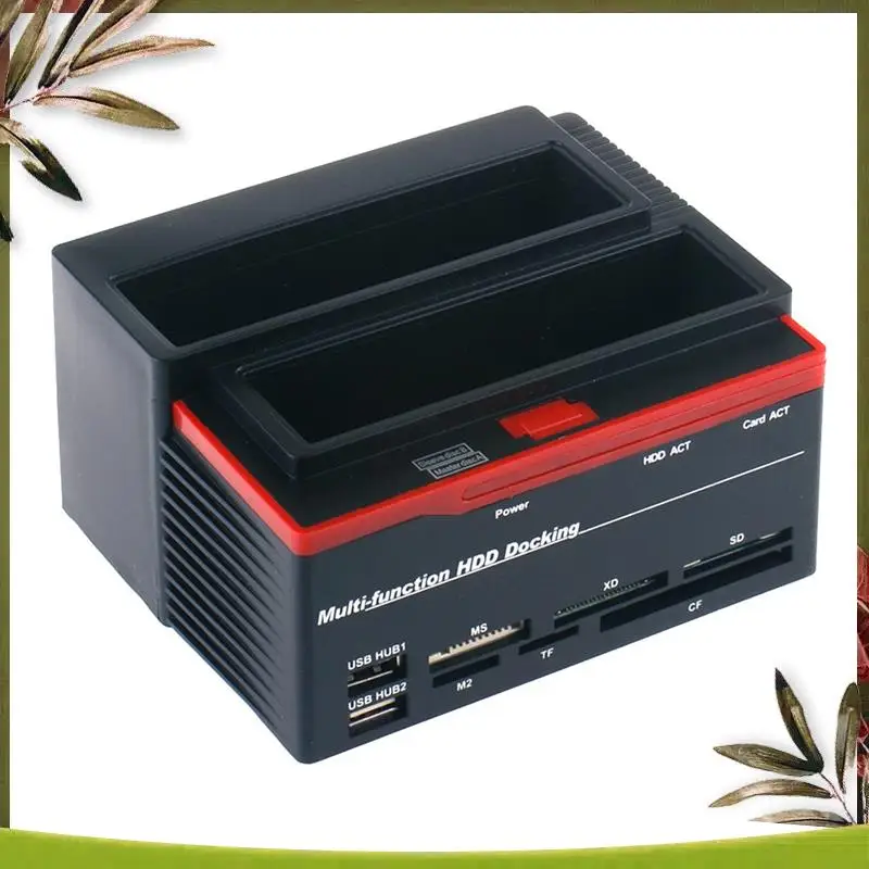 

Новая док-станция для жесткого диска USB 3,0/тип C 2,5/3,5 дюйма с двумя портами SATA, портом IDE, устройство чтения карт MS/M2/CF/TF, вилка стандарта США