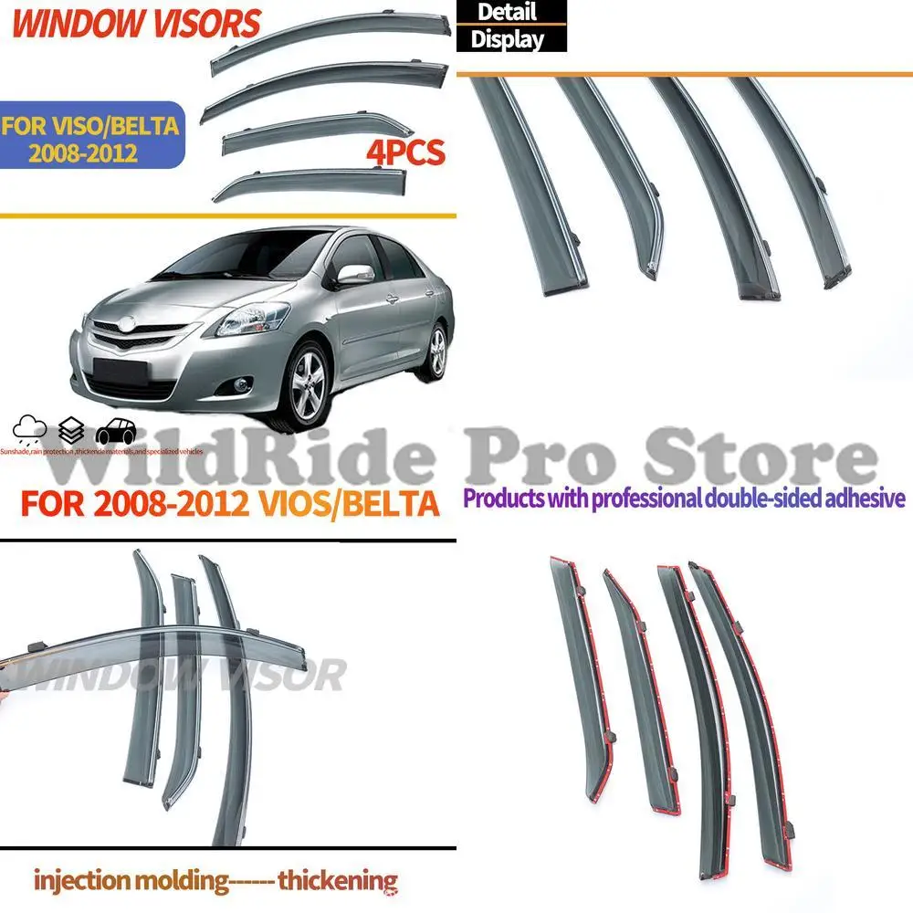 

1 комплект для Toyota Vios, дефлекторы от дождя для VIOS Belta 2008 13