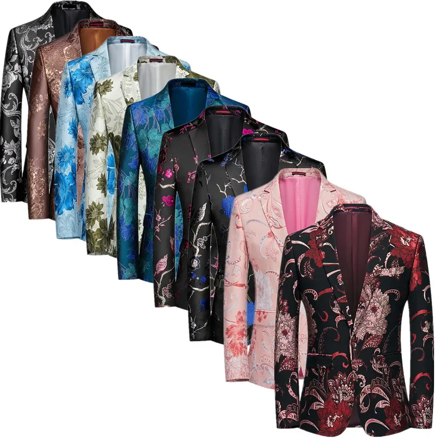 

Men's Burgundy Suit Jacket, Wedding Banquet Dress Coat, Green Slim Blazers, Asian Size Costume Homme M-5XL 6XL.