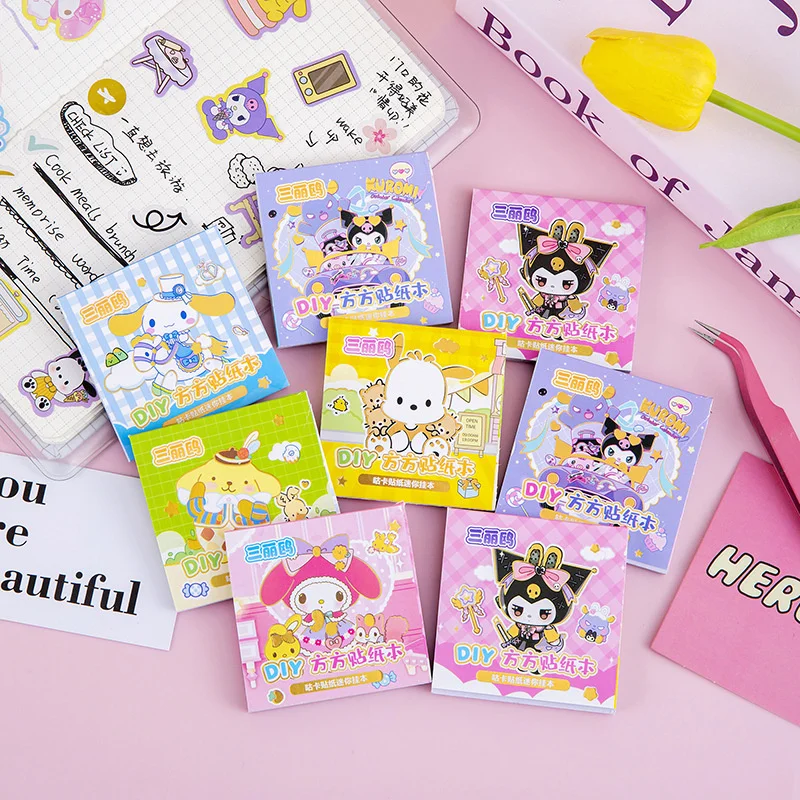 adesivo decorativo sanrio para diario kuromi melody cinnamoroll pochacco bonito scrapbooking album etiqueta vara 12 pcs lot 01