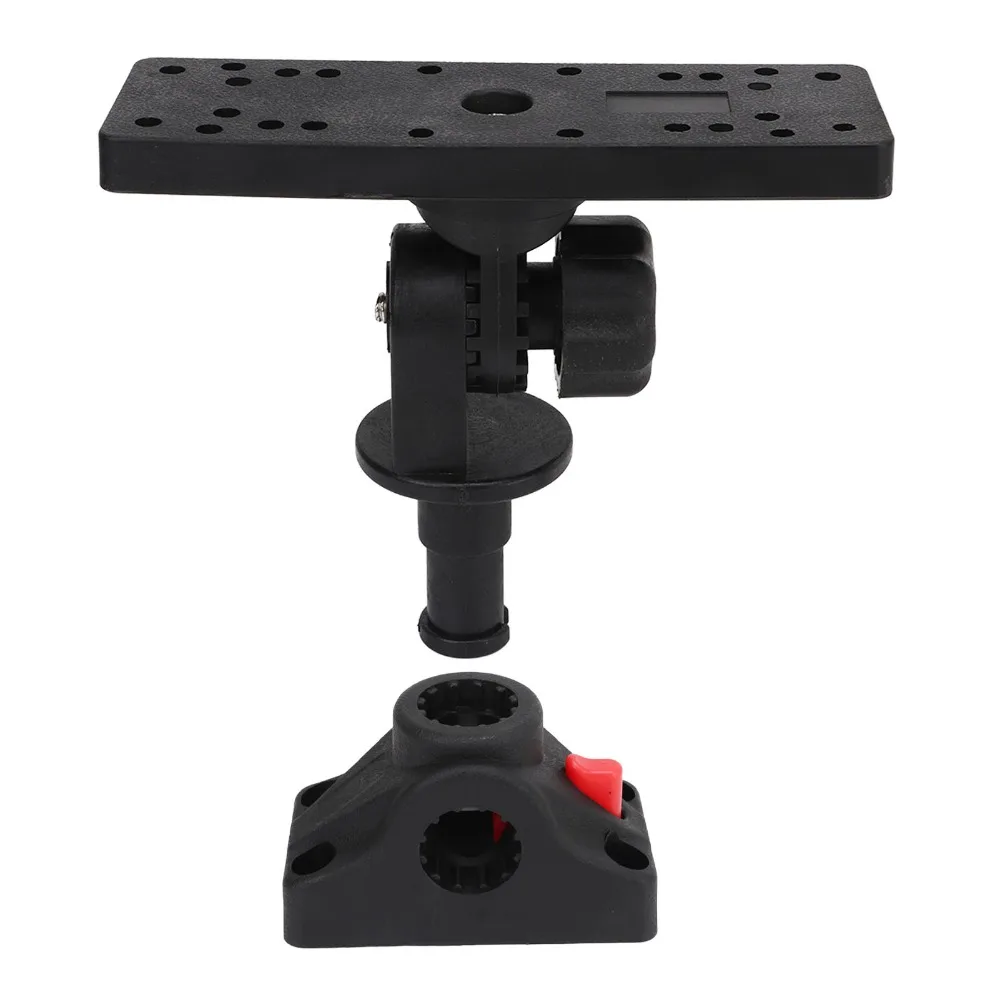 

Generic 360 Degree Rotating Fish Finder Mount Removable Base Black Color Marine Electronic Mount Boat Electronics Mount Boat Use