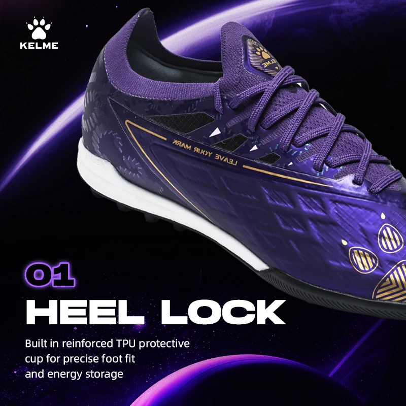 KELME Football Shoes Shadow TF Short Nail Carbon Board Professional Competition Artificial Grass Training Shoes for Men Soccer