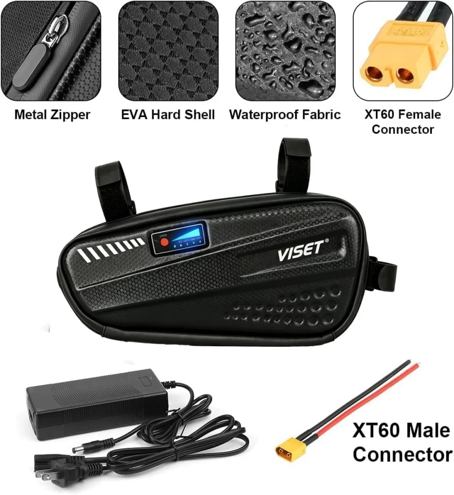 100% 48 V10Ah new high-capacity 18650 lithium-ion battery with triangular shell design, 100-800 watt motor electric bicycle