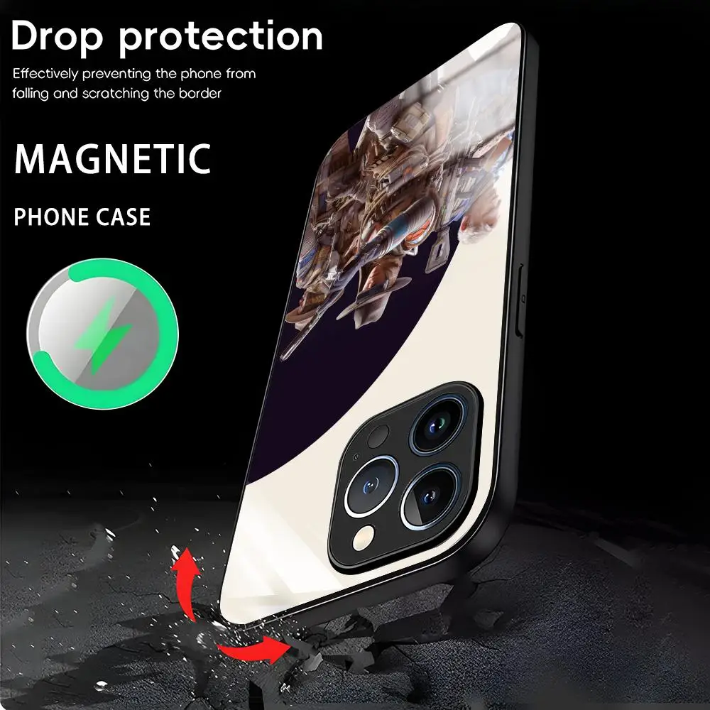 Etui na telefon GAME ARC Raiders do iPhone'a 17 16 e 15 14 13 12 11 X XR XS Plus Mini Pro Max, szklane, magnetyczne.