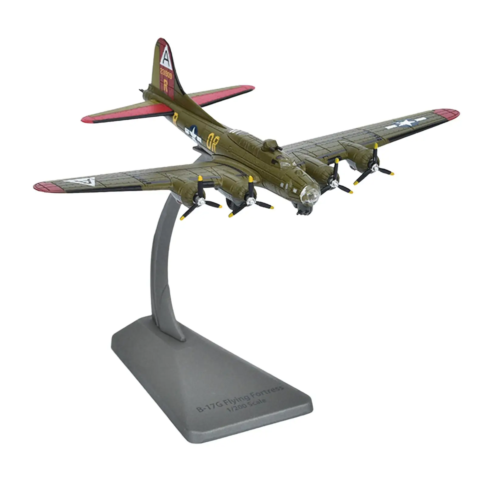 Simulation 1:200 B 17 Aircraft Model with Display Stand for Bar Office Shelf