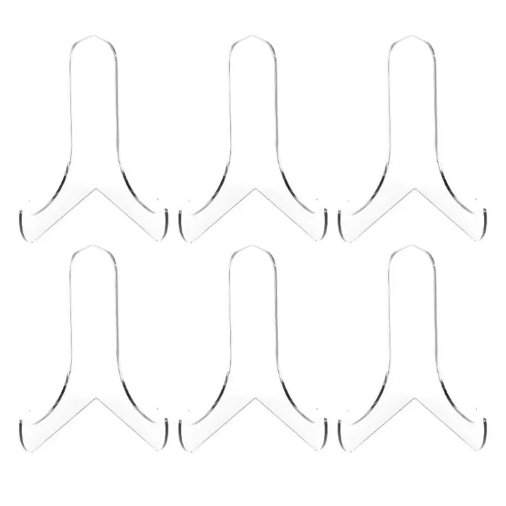 Easel Stand Acrylic Flat Plate Stand 60-Degree Angle Back Display Easel Stand Clear Multipurpose Book Stand Book
