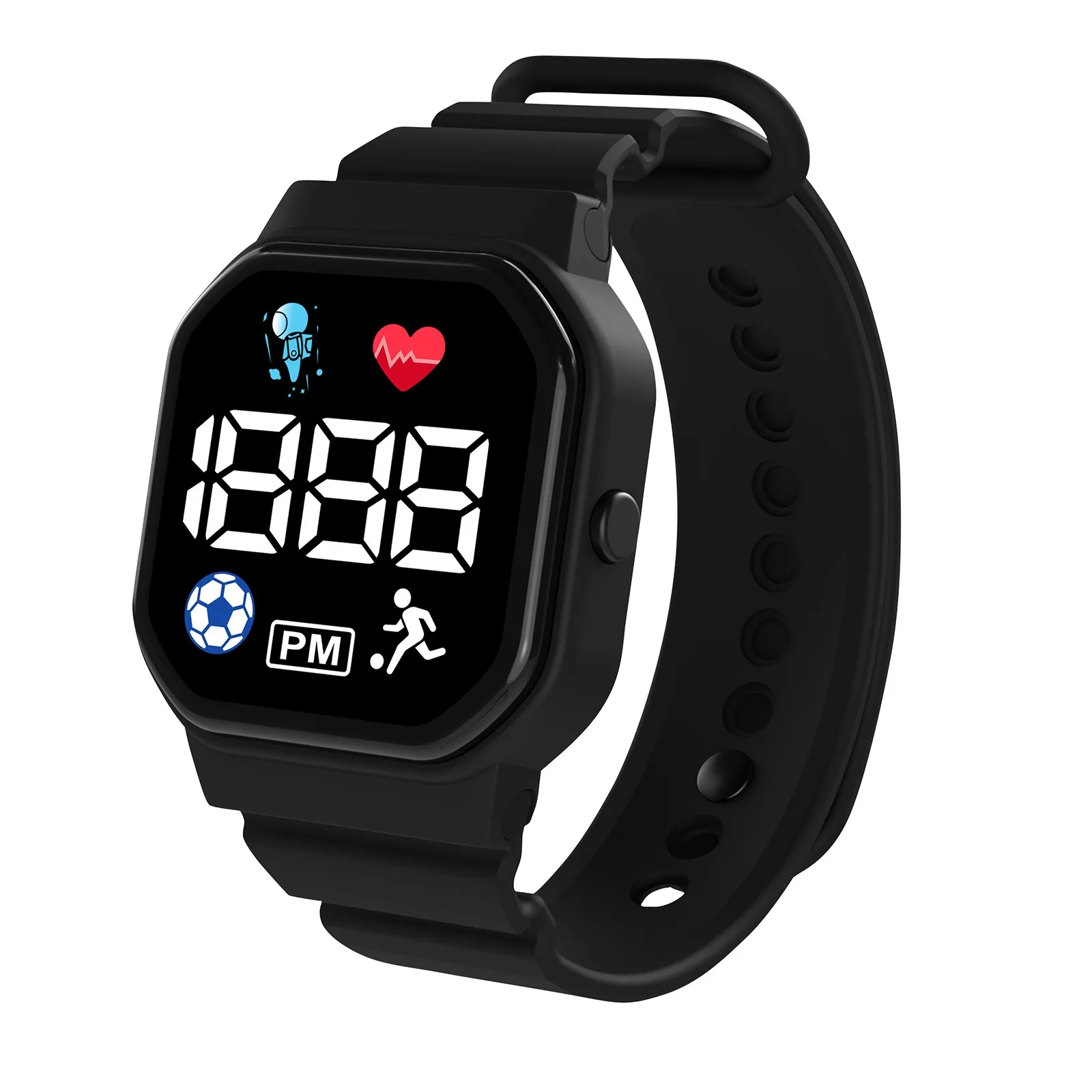 Kids Games Watch Music Player Smart Watch Sport Stappenteller Gezondheid Tracker Met Fakkel Math Game Stopwatch Timer Klok Kids Cadeaus