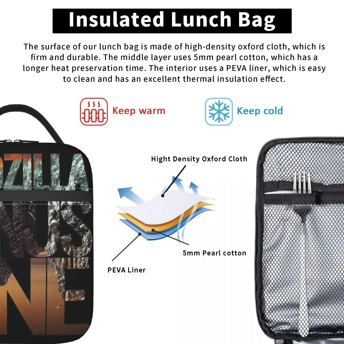 Borsa termica per il pranzo Godzillaed meno un Film contenitore per il pranzo Manga giapponese Y2K Cooler Thermal Bento Box per la scuola