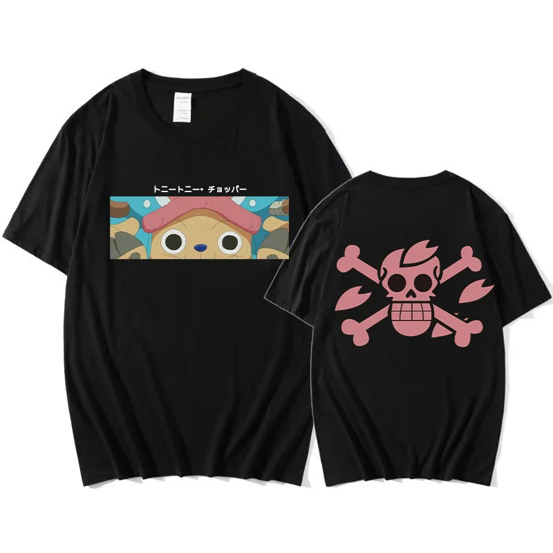 2026 Summer ONE PIECE Tony Tony Chopper Printed Loose Short-sleeved Cotton T-shirt Tide Pure Cotton Unisex Parent-child Clothing