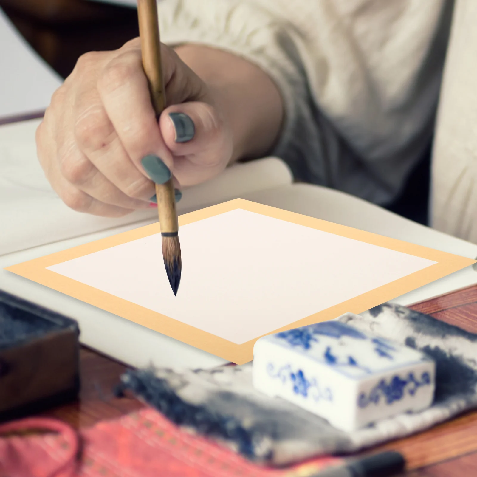 10 Sheets Mirror Card Paper Practical Smooth Surface Best for Calligraphy Practicing Writing Paper Calligraphy Accessories