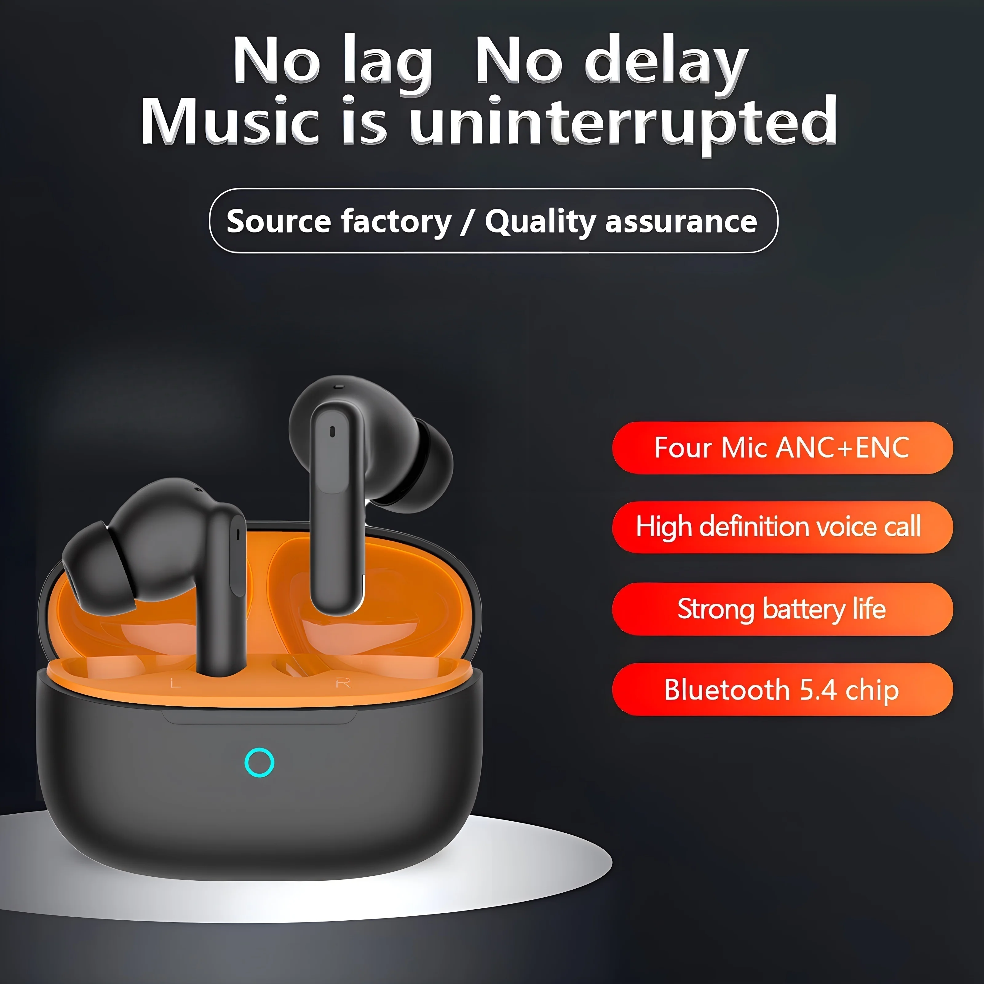 

Y90 Noise Cancelling Hybrid Noise Cancelling TWS Headphones, Wireless, Bluetooth 5.4, ANC, ENC, Sport, New