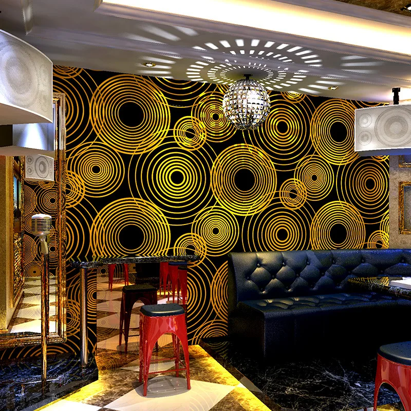 3D Holographic Wall Decor for KTV Theme Room Corridor Bar Wallpaper Background Wall Mural