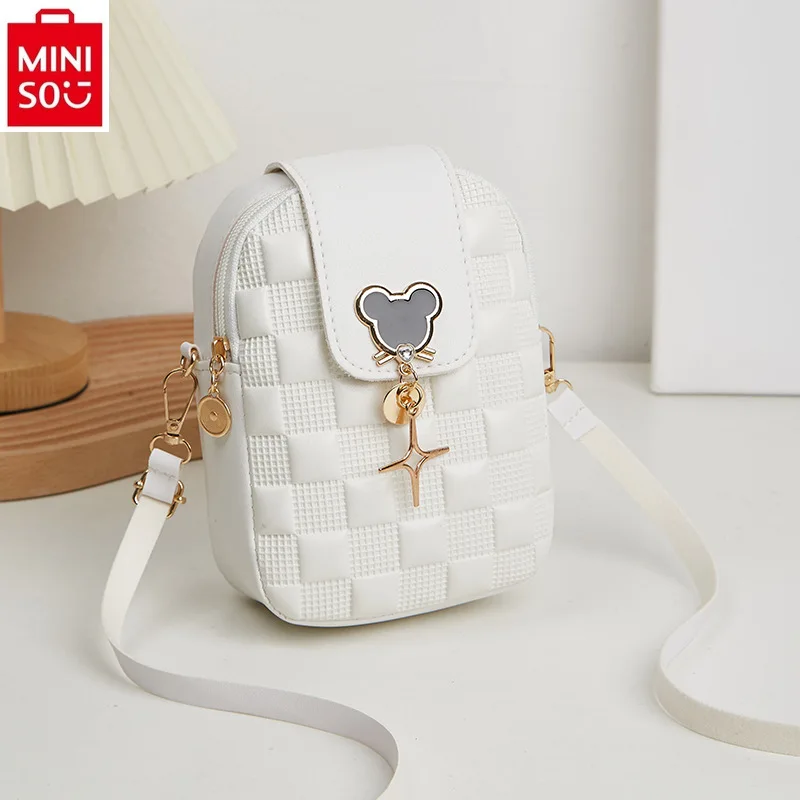 MINISO Disney Fashion Versatile High Quality Diagonal Straddle Bag Women's Sweet Multi functional Storage Shoulder Phone Bag